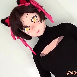 Cat Gadis Kigurumi.